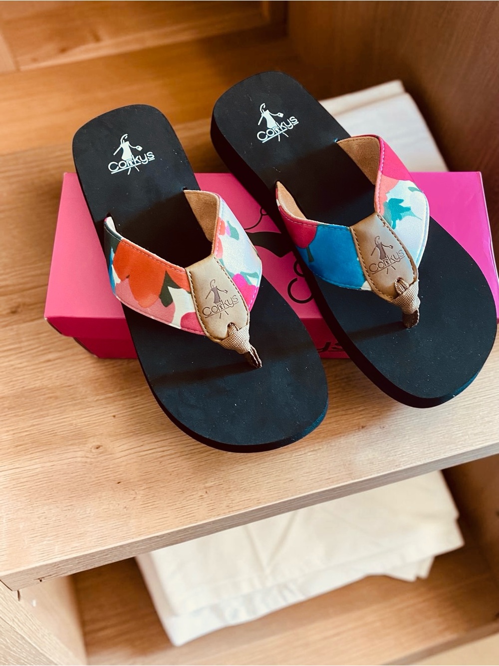 Corkys Floral Strap (Summer Break) Flip Flop Sandals -